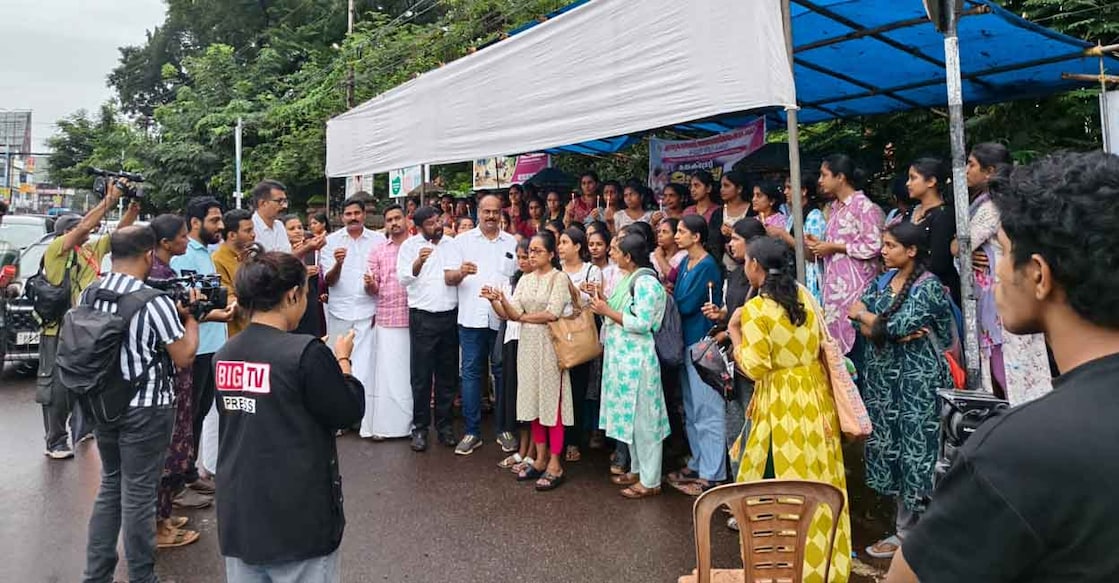 Nurses strike in Kannur. Photo: Special arrangement