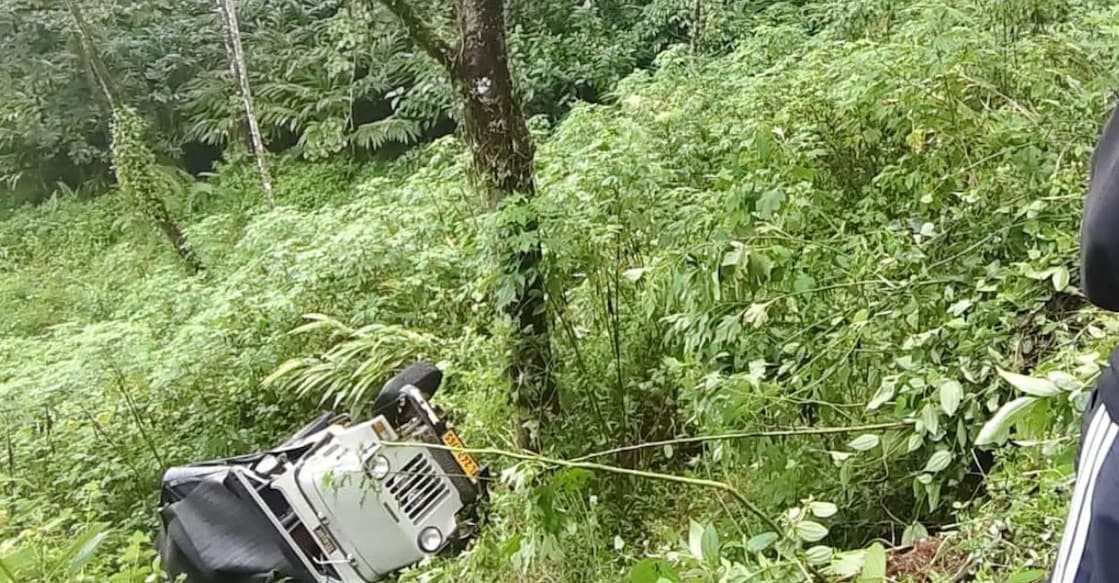 The jeep involved in the accident. Photo: Special arrangement