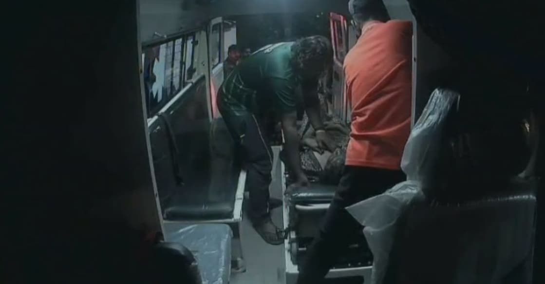 Injured persons being shifted to a hospital in an ambulance after the incident. Photo: Special Arrangement. 