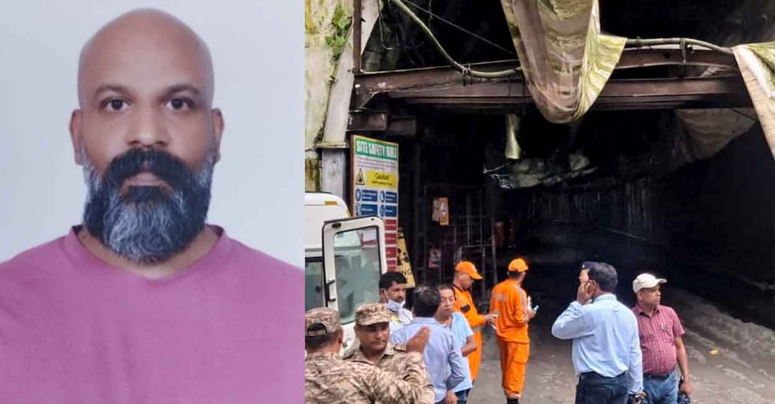 Anish Mohan; Resuce operation underway after a collapse inside the under-construction NHPC Teesta Stage VI Hydroelectric Project tunnel, in Namchi. Photo: Special arrangement, PTI