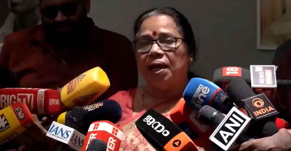 PK Sreemathy. Photo" Screengrab/Manorama News