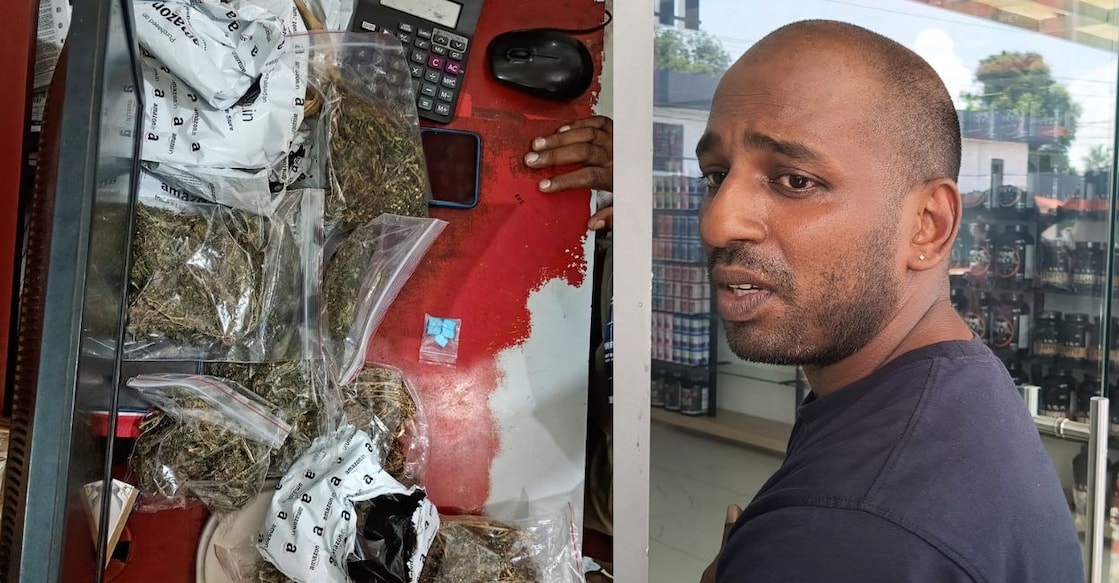 The seized contraband, Vishnu (32). Photo: Special Arrangement