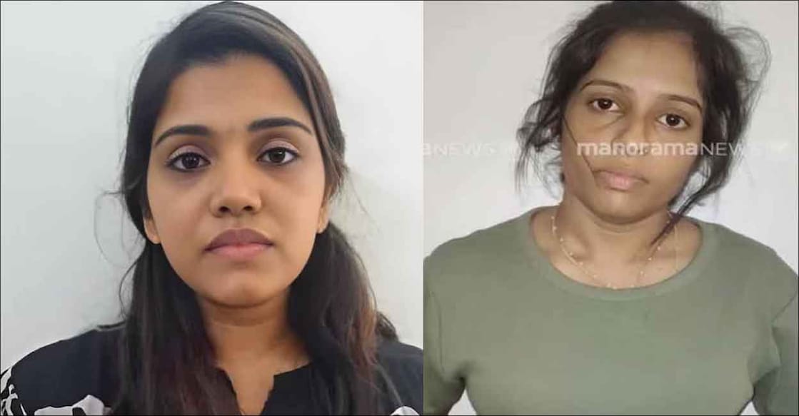 Kavya (L) and Keerthana. Photo: Manorama Online