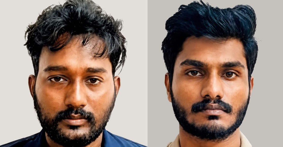Muppiliraja (L) and Arjun. Photo: Manorama