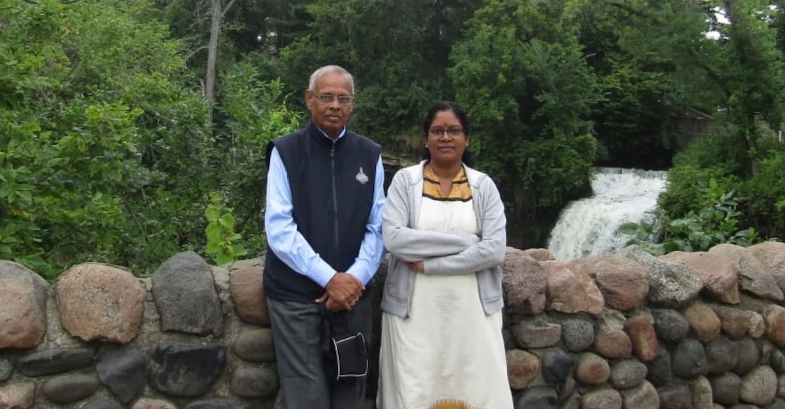 Suresh Babu and his wife, Sheeba Suresh. Photo: Special Arrangement. 
