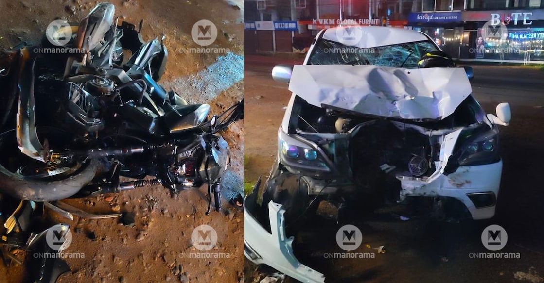 Vehicles involved in the Changaramkulam accident on the Kuttipuram-Thrissur Highway. Image: Special Arrangement.
