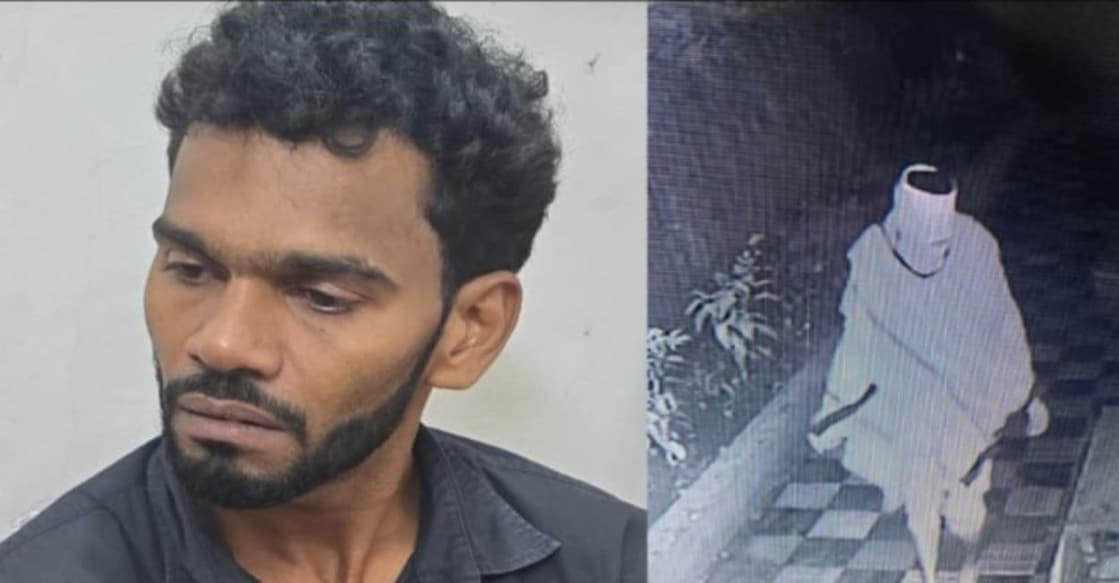 1) Ajmal (Photo: Special Arrangement), 2) Ajmal during the theft attempt (CCTV Screengrab/ Special Arrangement. 