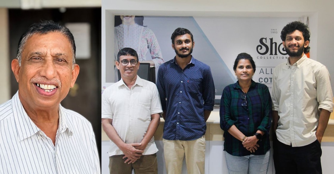 (From Left) E V Haris, Navas, Athul, Sujatha, Shijin. Photos: Special Arrangement. 