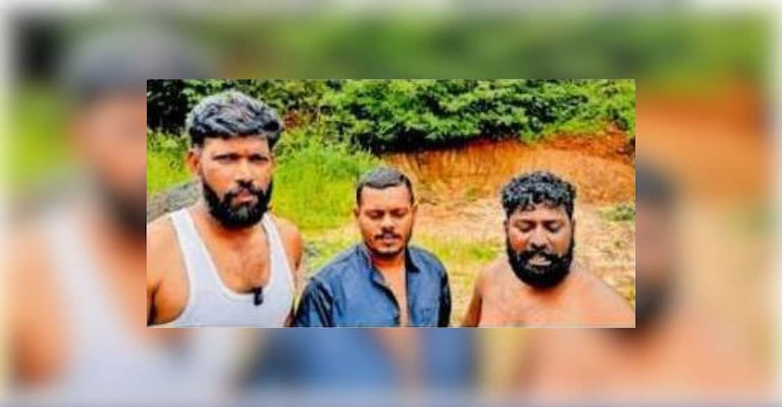 Gopi, Babeesh and Dileep, the autorickshaw drivers who rescued the young woman from the quarry pond. Photo: Special Arrangement