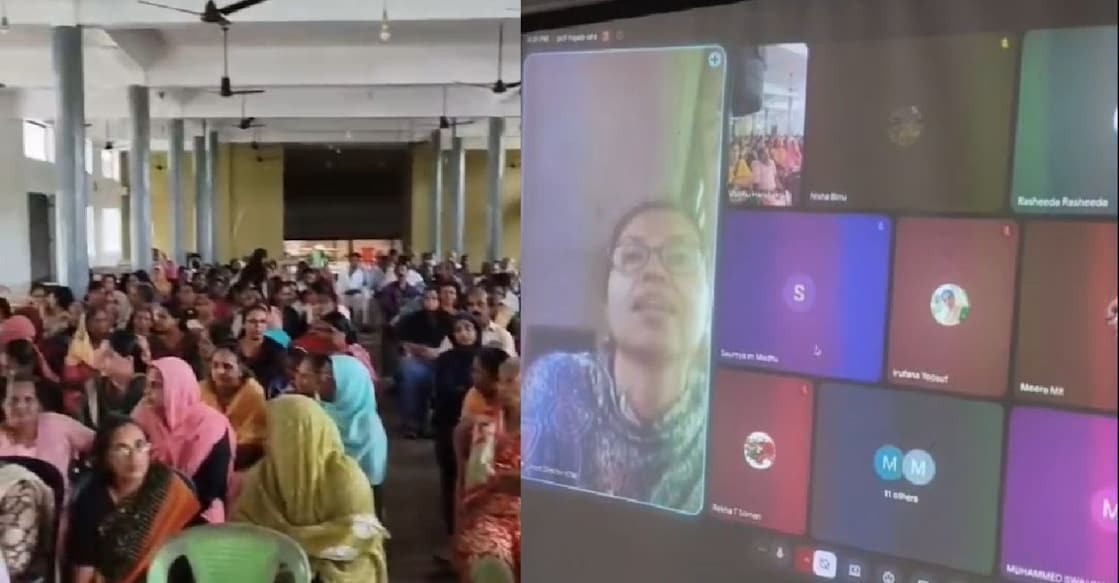 The digital Grama Sabha meeting at Kottayam's T P Puram. Photo: Special Arrangement