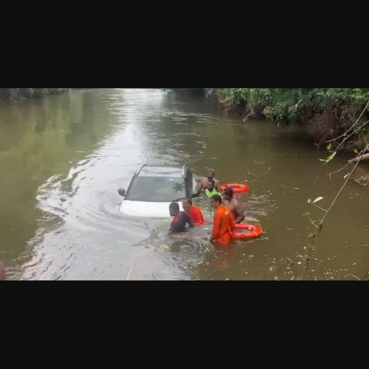 LLB student’s car swept away in Thrissur river, found after water recedes