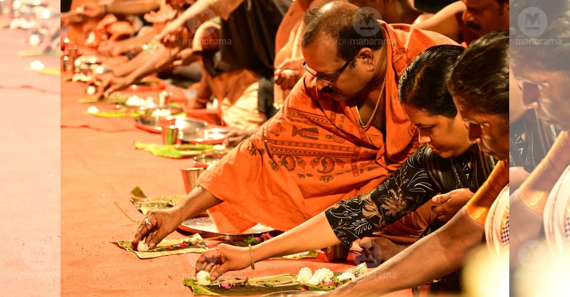  Karkidaka Vavu Bali rituals at Vedagiri Dharmasastha Temple in Kottayam. Photo: Rijo Joseph/Manorama