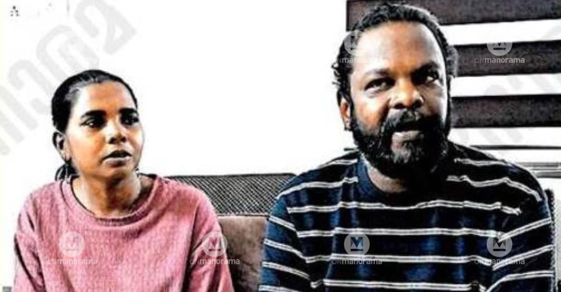 P K Suraj and his wife Ramya. Image: Special Arrangement.