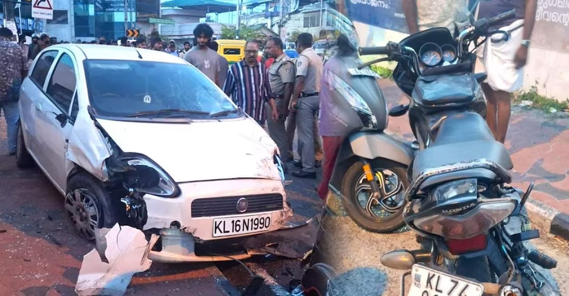 The vehicles involved in the Pattoor crash. File Photo/ Special Arrangement. 