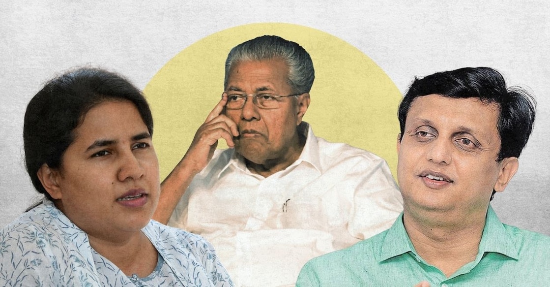 Veena Vijayan, Pinarayi Vijayan, Mohammed Riyas. Photo: Onmanorama