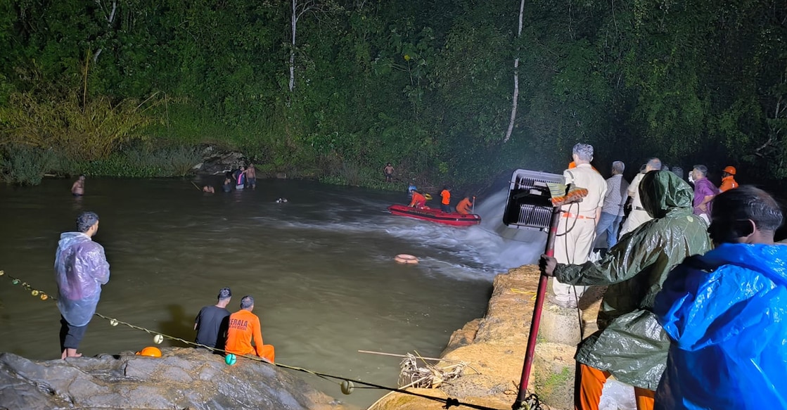 The search for Amal Vishnu at Kanthanpara. Photo: Special arrangement