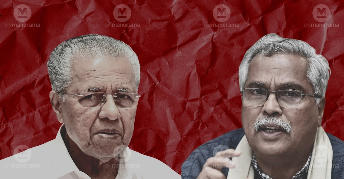 Pinarayi Vijayan, Binoy Viswam. Photo: Manorama