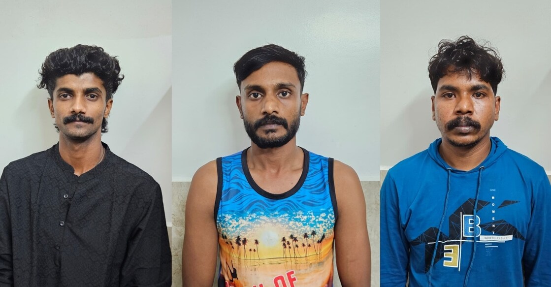 (From Left). Sheim Akbar, Valappil Jabir Ali and Muhammad Salih. Photo: Special arrangement