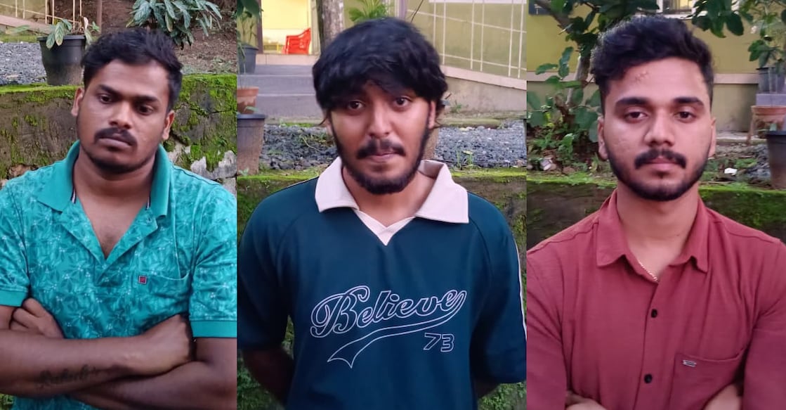 (From left) Rahul, Prabhu Raj, and Swapnil. Photo: Special arrangement