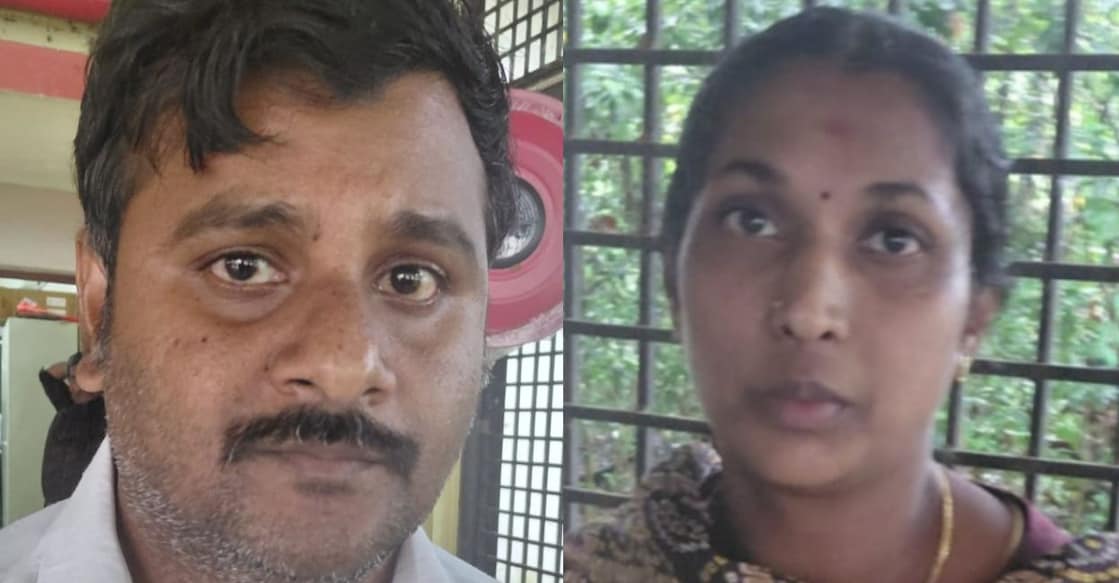 Senthil Kumar (L) and his wife, Suchithra. Photo: Special arrangement