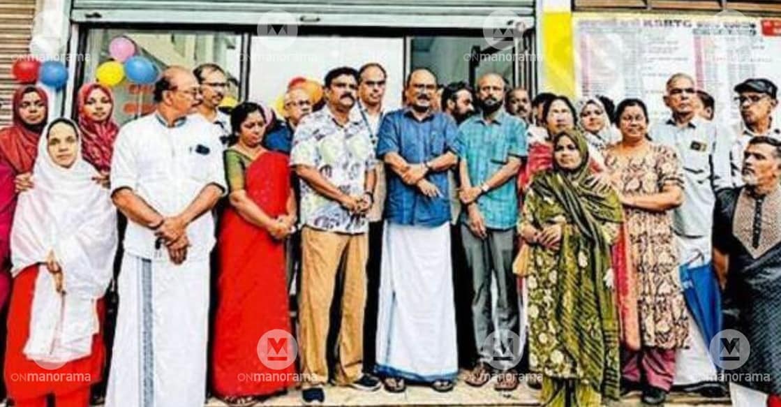 M Rahmathulla MLA inaugurates the KSRTC station master's office at the IGBT in Manjeri. Municipality chairman Vallanchira Abdul Majeed and vice-chairperson Beena Joseph are also seen.