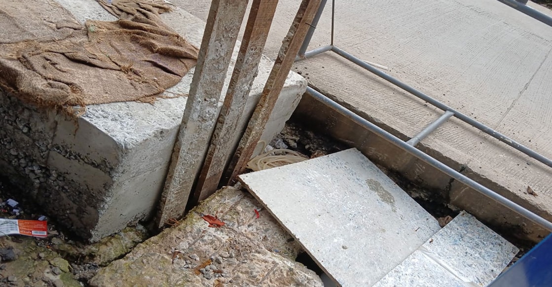 The newly constructed footpath on Kuruppam Road. Photo: Special Arrangement
