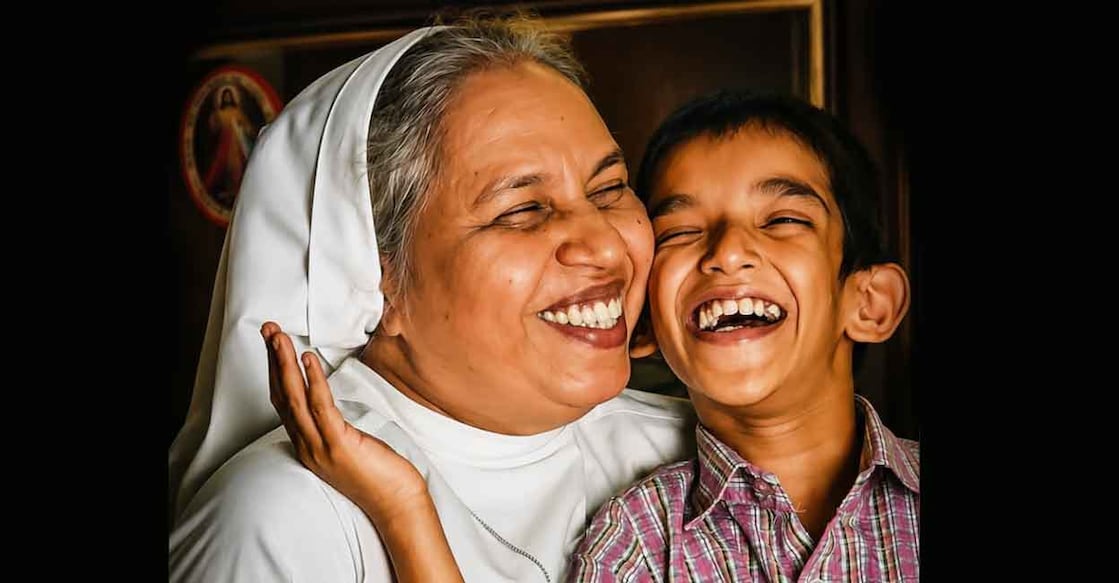 Sister Mary Linda with Kevin Renjith. Photo credit: @rahulphotoshoot/Instagram