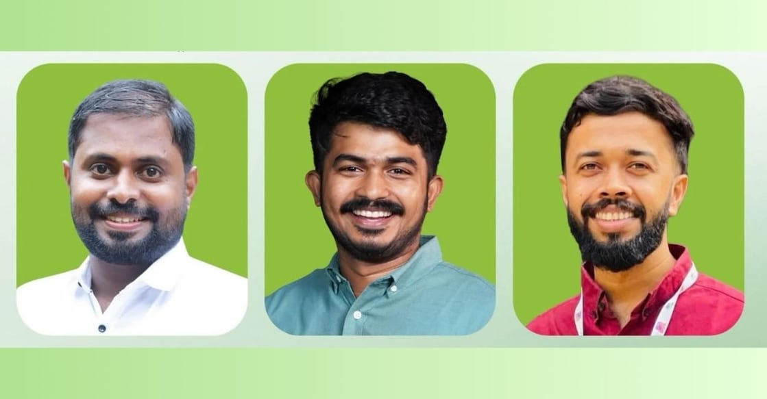 (From Left) Sharafudheen Pilakkal, Shahib Mohammed and Rashid Kokkur. Photos: Special Arrangement.
