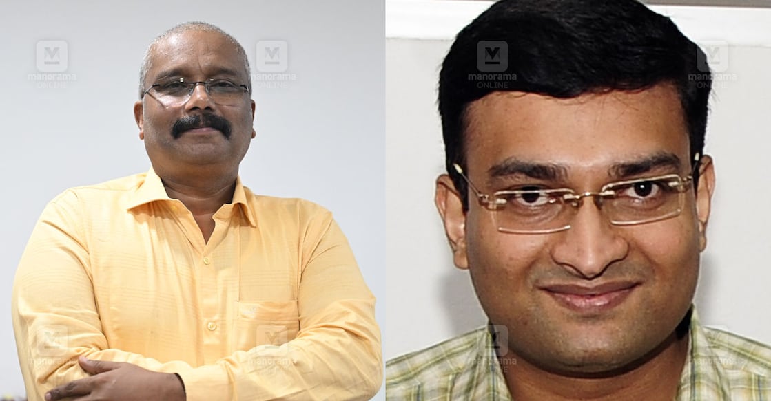 B Ashok (L) and N Prasanth. Photo: Manorama
