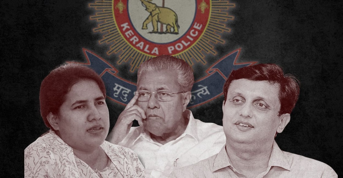 T Veena, Pinarayi Vijayan, Mohammed Riyas. Photo: Onmanorama