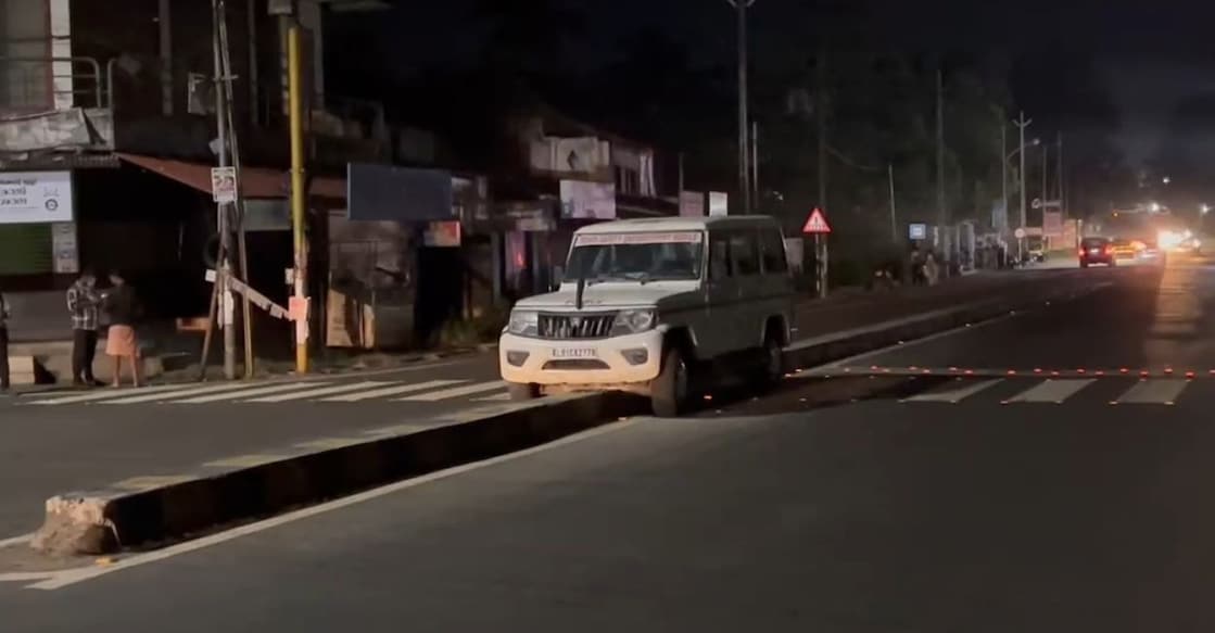 The police pilot vehicle involved in the accident. Photo: Special Arrangement. 