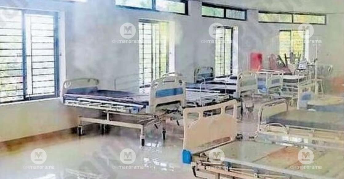 The hall at Kottappadi Taluk Hospital where the new inpatient facilities are being arranged. Photo: Special Arrangement.