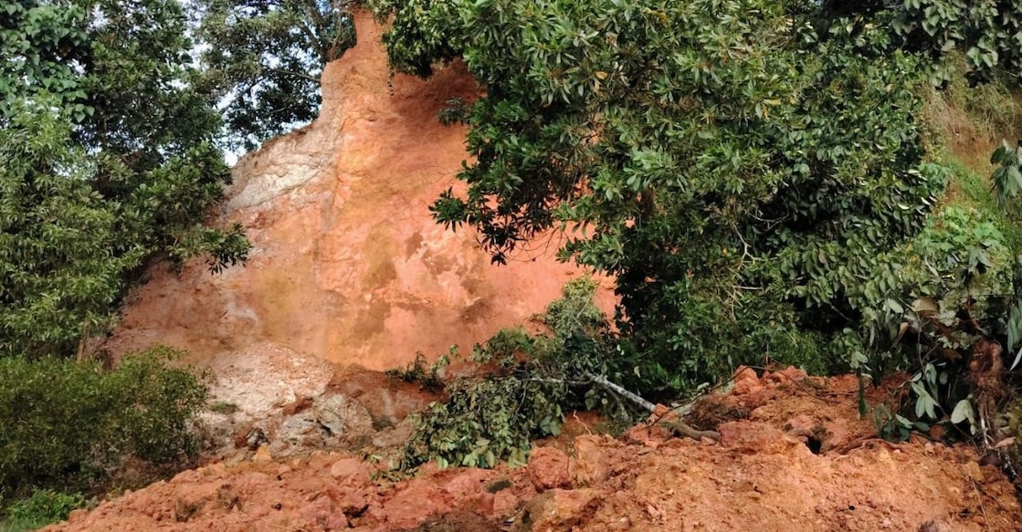 The mudslide occurred at Pindani. Photo: Special Arrangement. 