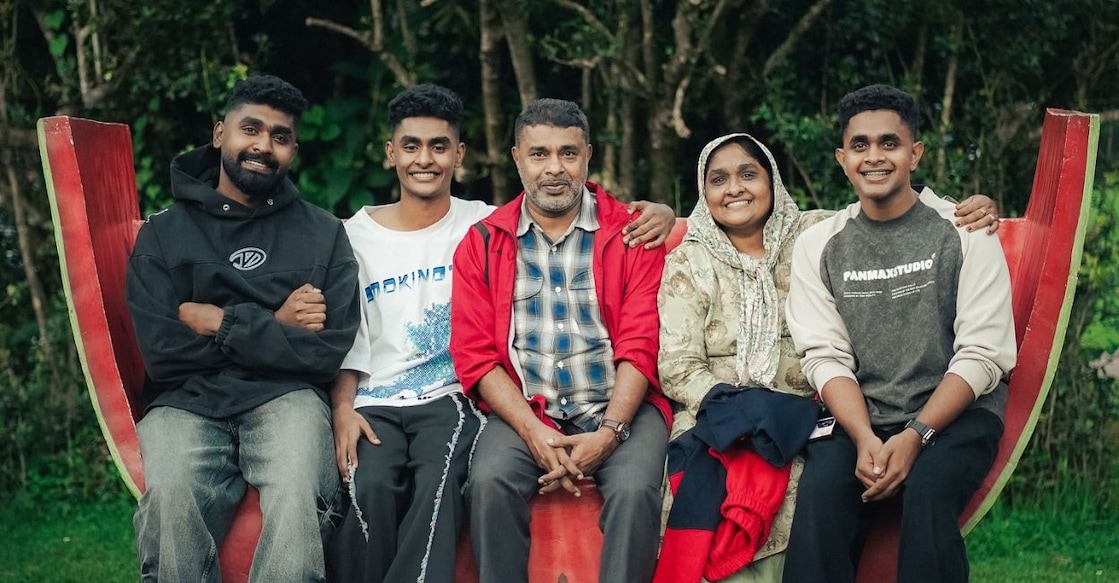 From Left, Hanan Shaah, Afeef, Siddique Hassan, Nusrath Beevi and Ihsan. Photo: IhsanHere/ Instagram.