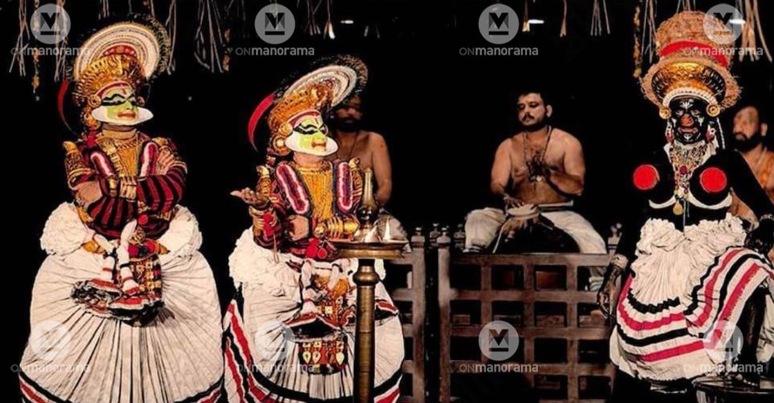 A moment from Mayaseethankam, staged as part of the Koodiyattam festival at Nepathya in Moozhikkulam. Photo: Special Arrangement.