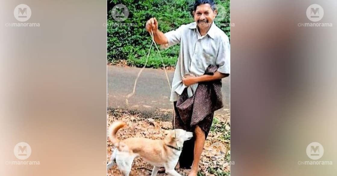 Narayana Pillai with Rocky. Photo: Special Arrangement.