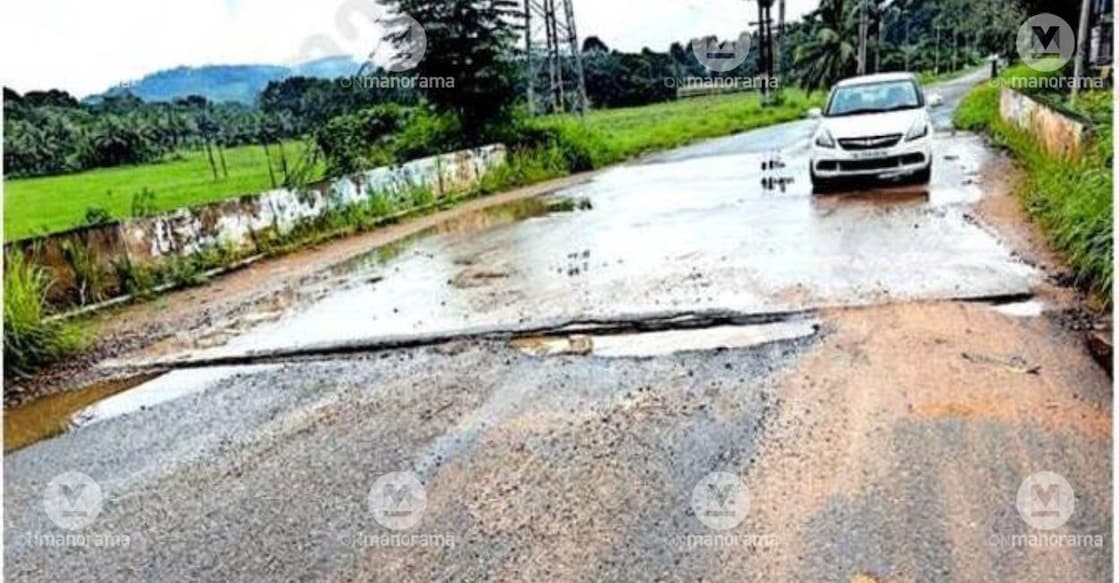 The dilapidated Chandanappally bridge on the Anayadi–Koodal road. Photo: Special Arrangement.
