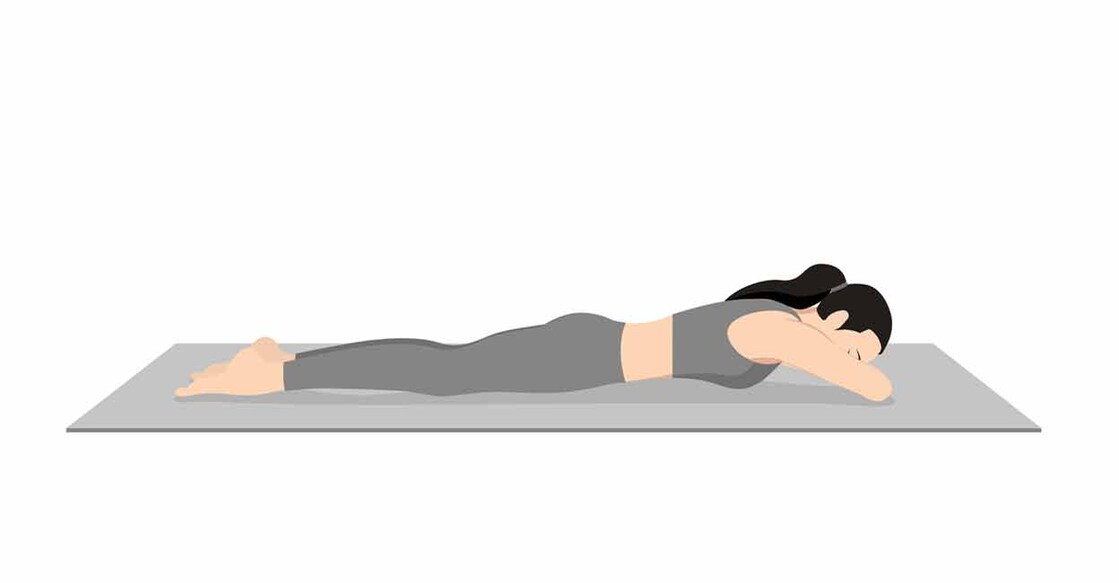 Makarasana posture. Photo: iStore