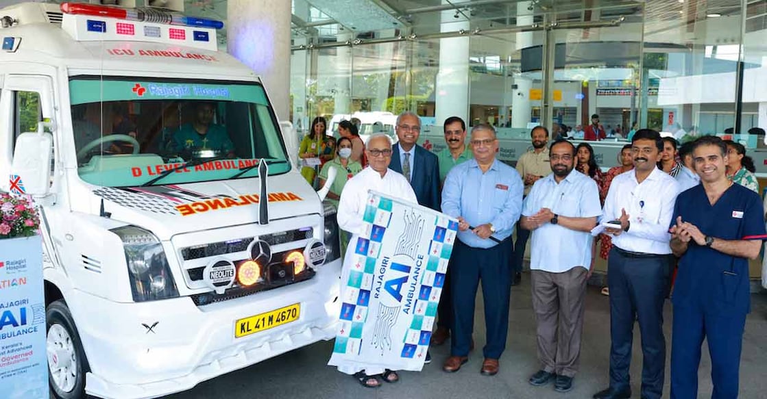 Rajagiri Hospital's AI Ambulance. Photo: Special Arrangement