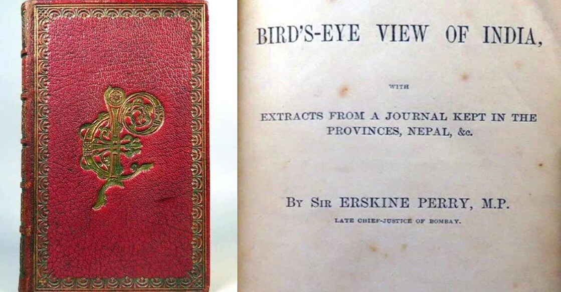 Thomas Erskine Perry's lectures and other writings were compiled and published in a 1855 book titled Birds’s-Eye View of India. Image courtesy: www.ebay.com