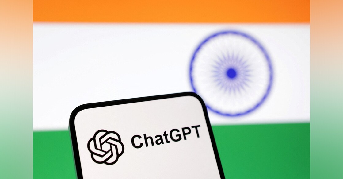 Indian flag and ChatGPT logo are seen in this illustration. Photo: Reuters