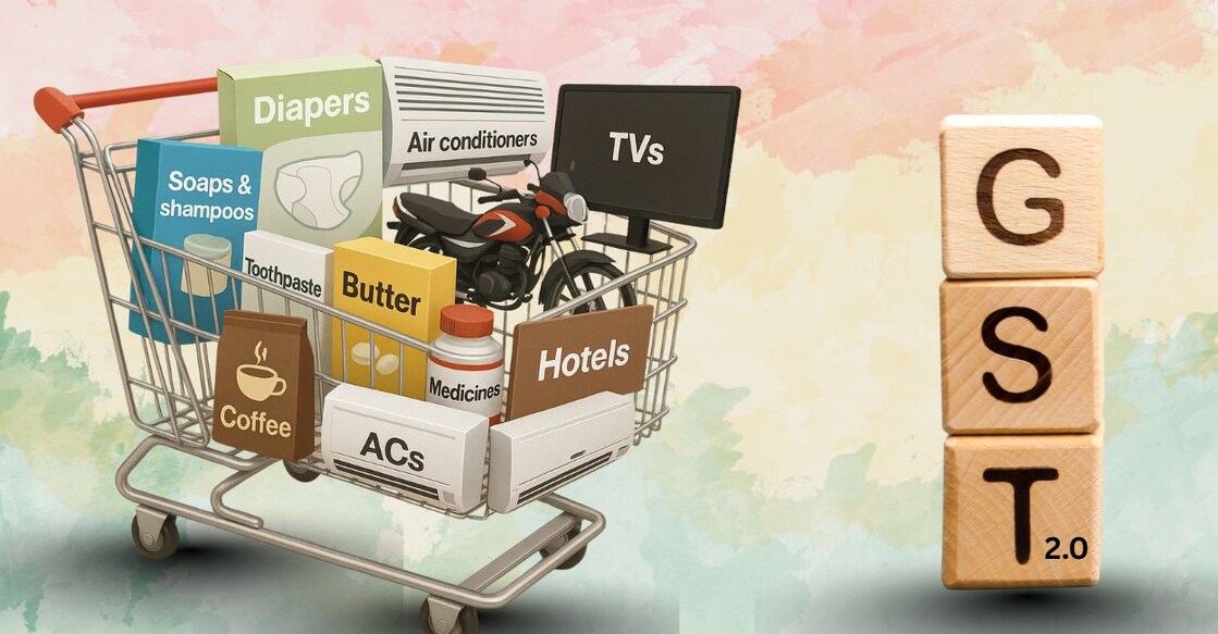 Representational image showing items impacted by GST 2.0. Photo: AI-generated