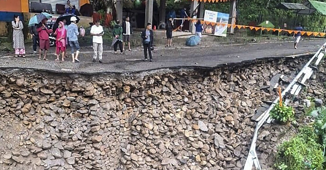 The affected area after landslides due to heavy rainfall in Darjeeling. Photo: Special Arrangement