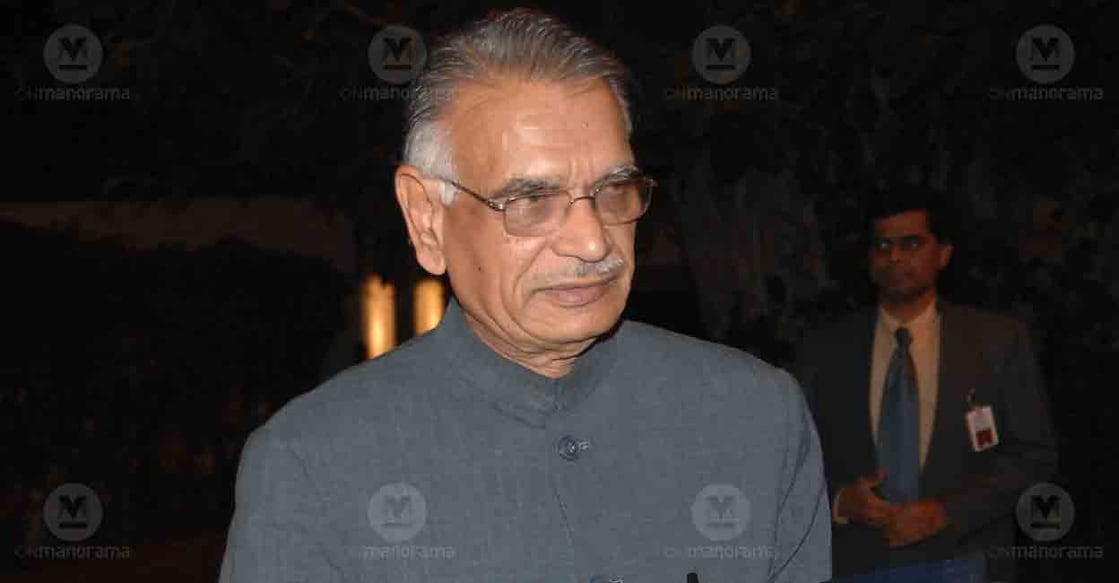 Former Union Home Minister Shivraj Patil. File Photo: Manorama