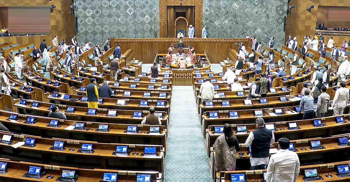 Lok Sabha Speaker Om Birla conducts the proceedings in the House during the Winter session of Parliament, in New Delhi, Monday, Dec. 15, 2025. Photo credit: Sansad TV via PTI