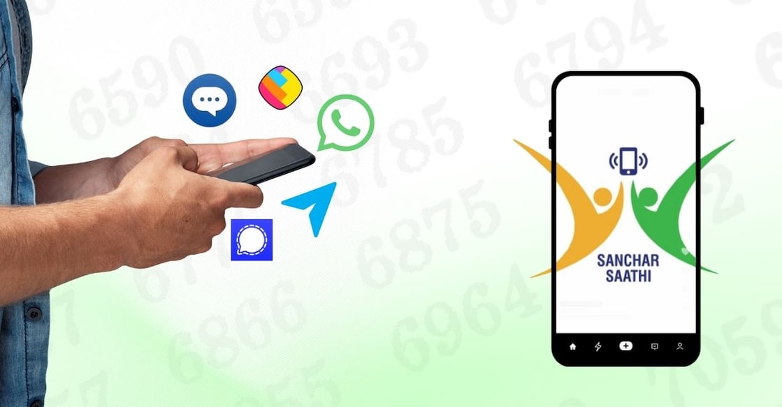 All major messaging apps must now work only with the same active SIM used during registration, and every new smartphone sold in India will come pre-installed with the Sanchar Saathi app. Photo: Onmanorama