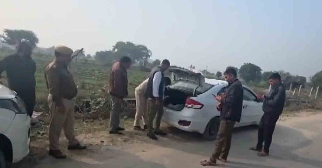 District Special Team intercept vehicle in the Baroni police station area. Photo courtesy: ANI