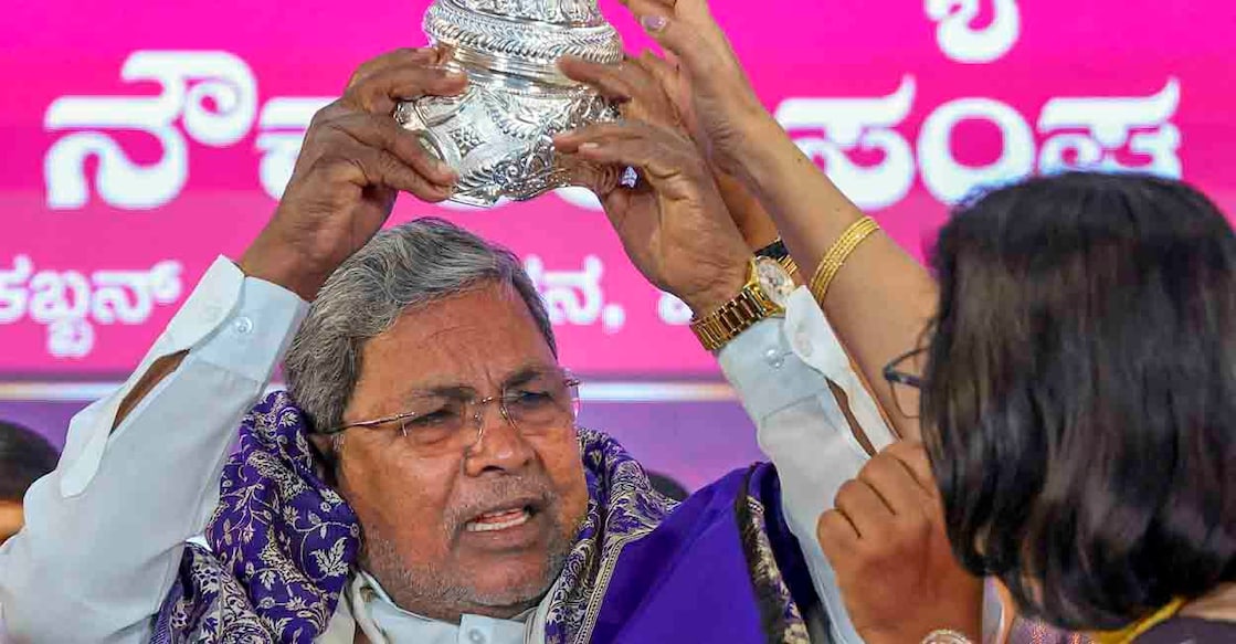 Bengaluru: Karnataka Chief Minister Siddaramaiah during the women employees' convention, at the Vidhana Soudha, in Bengaluru, Karnataka, Thursday, Dec. 4, 2025. (PTI Photo)(PTI12_04_2025_000377A)