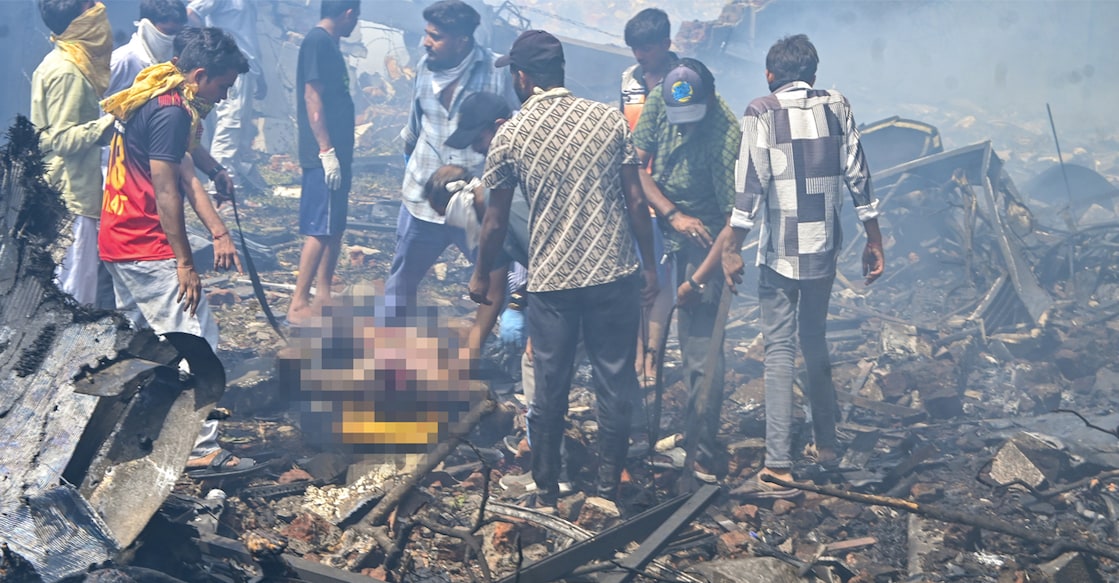 debris-air-india-crash-pti Debris of the crashed Air India flight. Photo: PTI