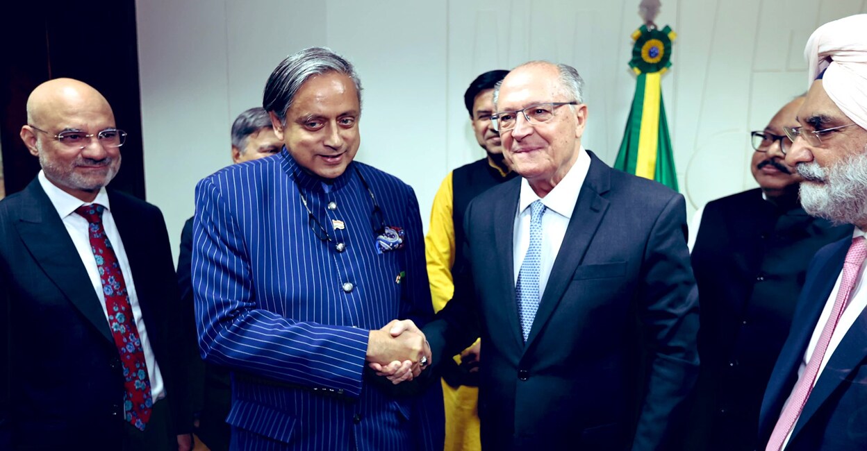 Shashi Tharoor with Brazil's Vice President HE Geraldo Alckmin. Photo: X/@ShashiTharoor